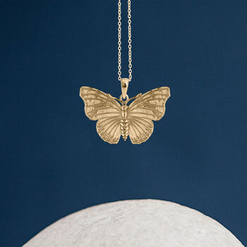 Yellow Gold Plated Admiral Butterfly Necklace, 2 of 11