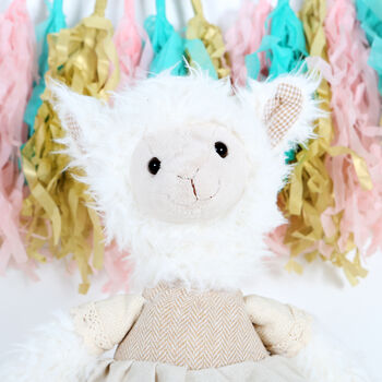 Cuddly Personalised Llama Soft Toy, 4 of 8