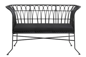 Black Scalloped All Weather Garden Sofa, 3 of 3