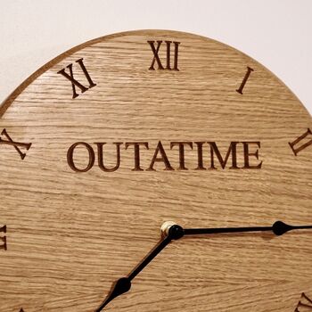 Personalised Wooden Wall Clock, 2 of 4