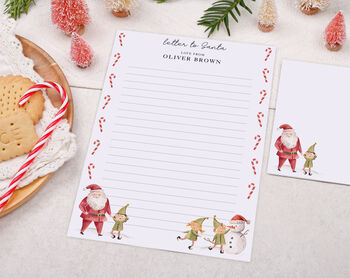 Personalised Letter To Santa And Blank Letter For Response With Elf Design, 2 of 5