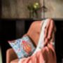 Puglia Cotton And Linen Modern, Double Sided Blanket Terracotta, thumbnail 2 of 12