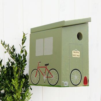 Personalised Bike Shed Bird Box, 2 of 9