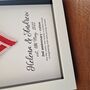 Personalised 2nd Anniversary Gift Framed Cotton Heart, thumbnail 5 of 7