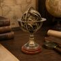 Personalised Bronze Armillary Sphere With Wooden Base, thumbnail 10 of 11