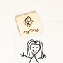 Personalised Children's Drawing Name Fridge Magnet, thumbnail 1 of 2