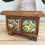 Handmade Two X Drawer Mini Ceramic Jewellery Box Chest, thumbnail 6 of 12