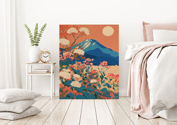 Japanese Blue Mountain Art Print, 4 of 5
