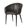 Grey Faux Leather Curve Dining Chair, thumbnail 1 of 2