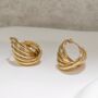 Twisted Hoops Gold, thumbnail 1 of 8