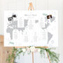 Around The World Map Wedding Table Plan, thumbnail 1 of 3