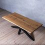 Temple Solid Oak Wood Dining Table, thumbnail 1 of 6