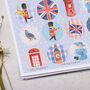 Traditional London, Queen Circle Sticker Sheet, thumbnail 2 of 2