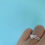 Sterling Silver Initial Stacking Ring, thumbnail 7 of 10