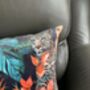 Velvet Large Leopard Cushion, thumbnail 2 of 3