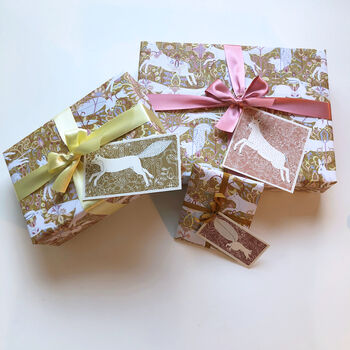 Fox, Hare, Squirrel And Deer Gift Wrap, 3 of 7