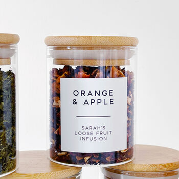 Loose Leaf Tea Storage Jar With Personalised Label, 6 of 11