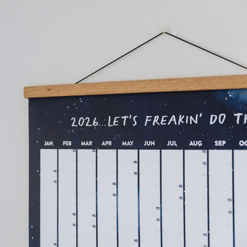 Night Sky 2026 Wall Planner Let's Freakin' Do This, 2 of 5