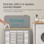 Four Section Laundry Basket Sorter Hamper, thumbnail 3 of 7