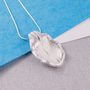 Silver Textured Leaf Pendant, thumbnail 2 of 3