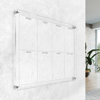 Acrylic Weekly Planner Black And Clear Whiteboard, 3 of 8