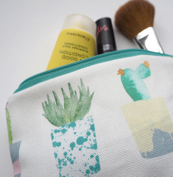 Succulent And Cactus Make Up Wash Bag, 5 of 5