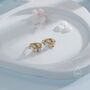 Sterling Silver Cz Leaf Huggie Hoop Earrings, thumbnail 3 of 11