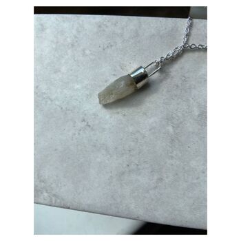 925 Silver Jagged Quartz Necklace, 4 of 8