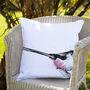 Inky Long Tailed Tit Outdoor Garden Cushion, thumbnail 7 of 9