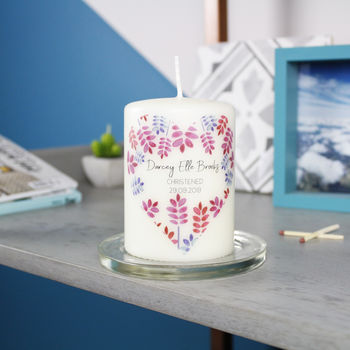 Floral Christening Candle Gift, 5 of 8