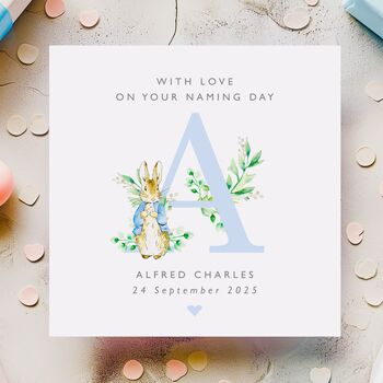 Personalised Peter Rabbit Baptism Card, 4 of 4