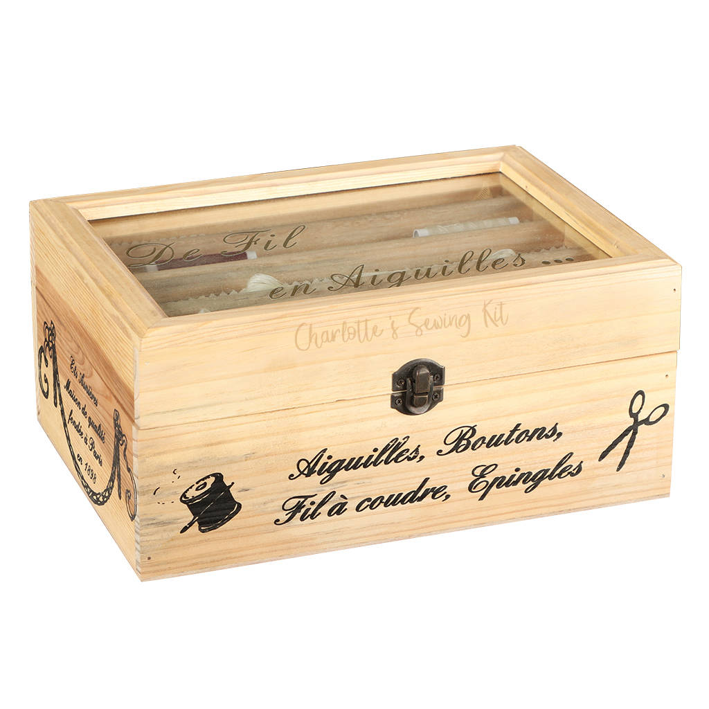 Personalised Vintage Craft Storage Box By Dibor