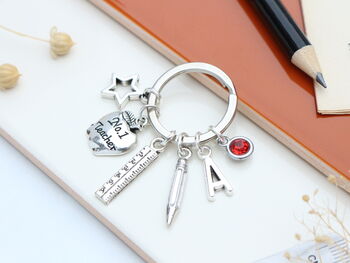No One Teacher Personalised Keyring End Of Term Gift, 5 of 10