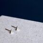 Sterling Silver Triangle Stud Earrings, thumbnail 3 of 8