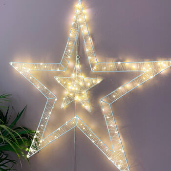 Large Hanging Double Star LED Light, 2 of 2