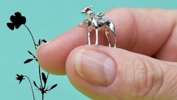 Greyhound Sterling Silver Jewellery Charm, 6 of 8