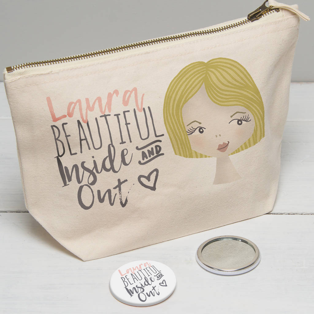 Personalised Make Up Bag Any Name Birthday Present Mothers Day Custom