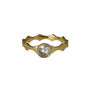 Double Edge Scallop Diamond Ring, thumbnail 2 of 3