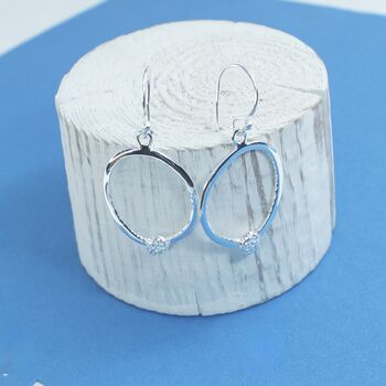 Sterling Silver Mya Drop Earrings, 3 of 3