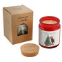 Merry And Bright Candle • Red Glass Jar Candle • Little Bear Co • Festive Gift, thumbnail 2 of 2