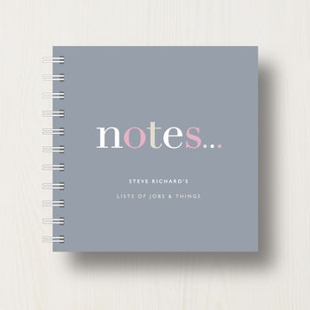 Personalised To Do 'Notes' Small Notebook, 10 of 10