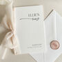 Luxury 'Her Vows' Wedding Vows Card, Modern Script, Personalised, thumbnail 1 of 10