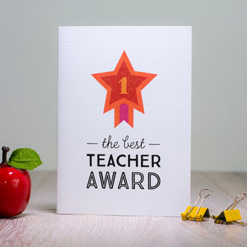 'The Best Teacher Award' Card, 3 of 3