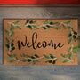 Ola Olive Branch Coir Welcome Mat, thumbnail 3 of 4