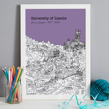 Personalised Lincoln Graduation Gift Print, 5 of 9
