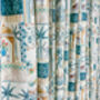 Cotton Blue And Beige Blackout Eyelet Curtains, thumbnail 7 of 10