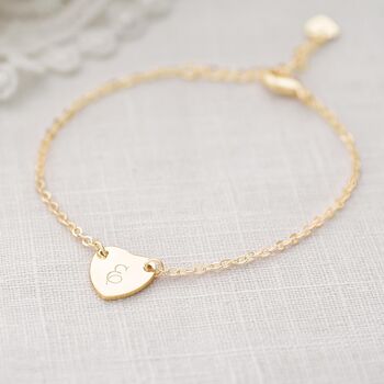 Chloe Initial Heart Personalised Bracelet, 6 of 12