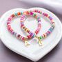 Personalised Multi Coloured Disc Stretch Bracelet, thumbnail 2 of 8