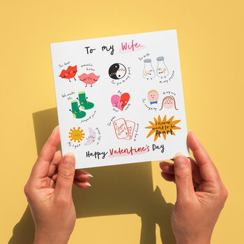 Wife Perfect Match Valentine's Day Card, 3 of 9