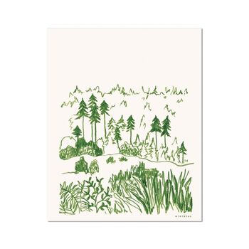 Children's Woods Art Print Hand Drawn Design, 2 of 4